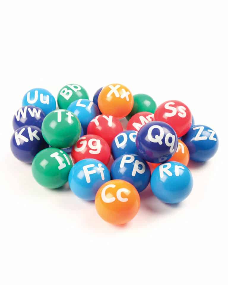 Balles en plastique de l'alphabet