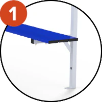 Banc de vestiaire avec crochets - Image 4