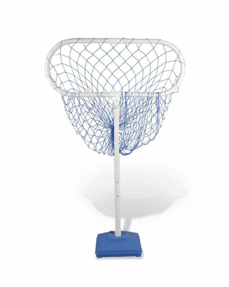 But de frisbee blanc et bleu