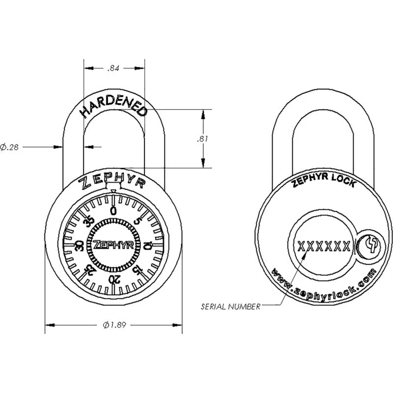 Cadenas combiné clé et code - Image 2