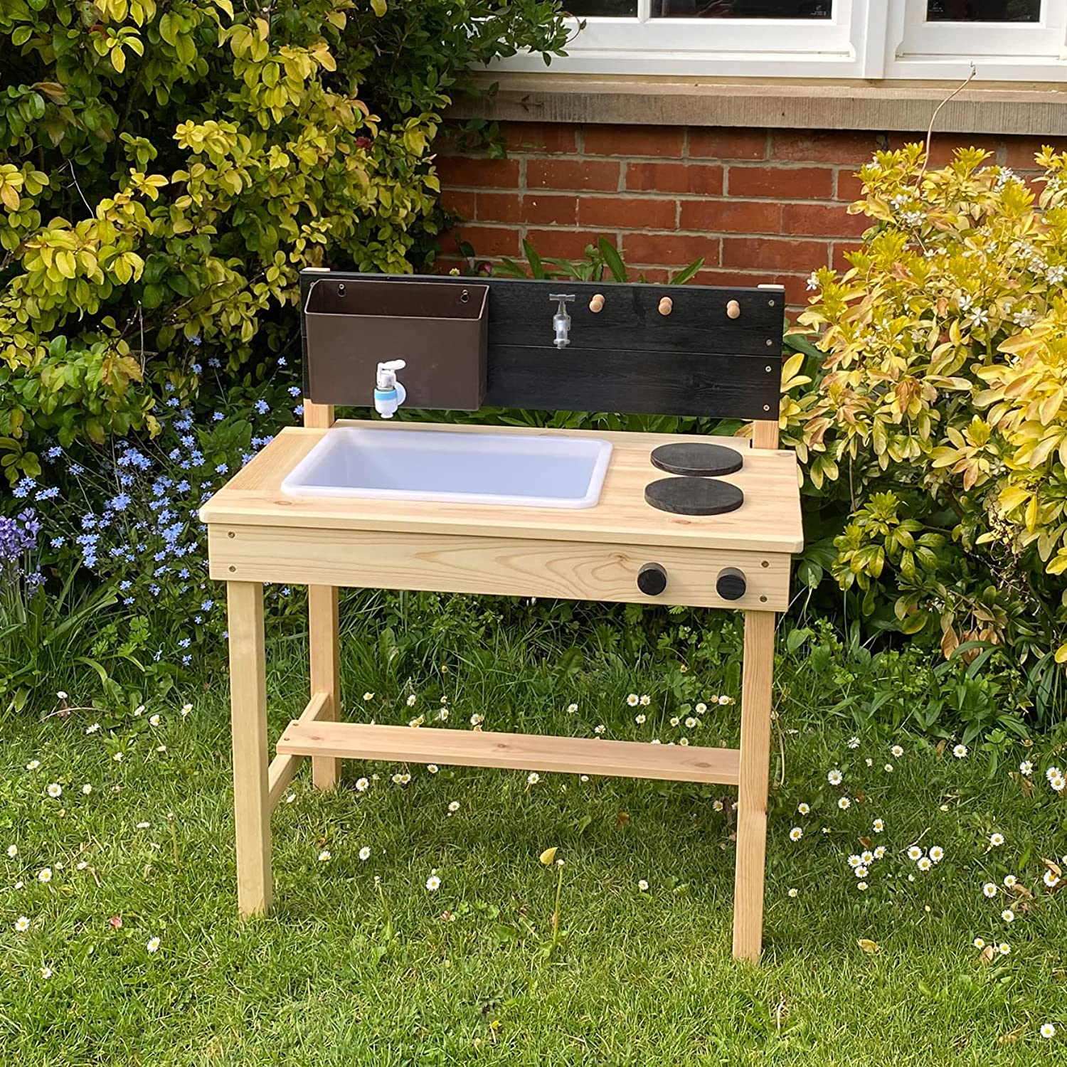 Mini cuisine de jardin en bois pour enfant - Image 2
