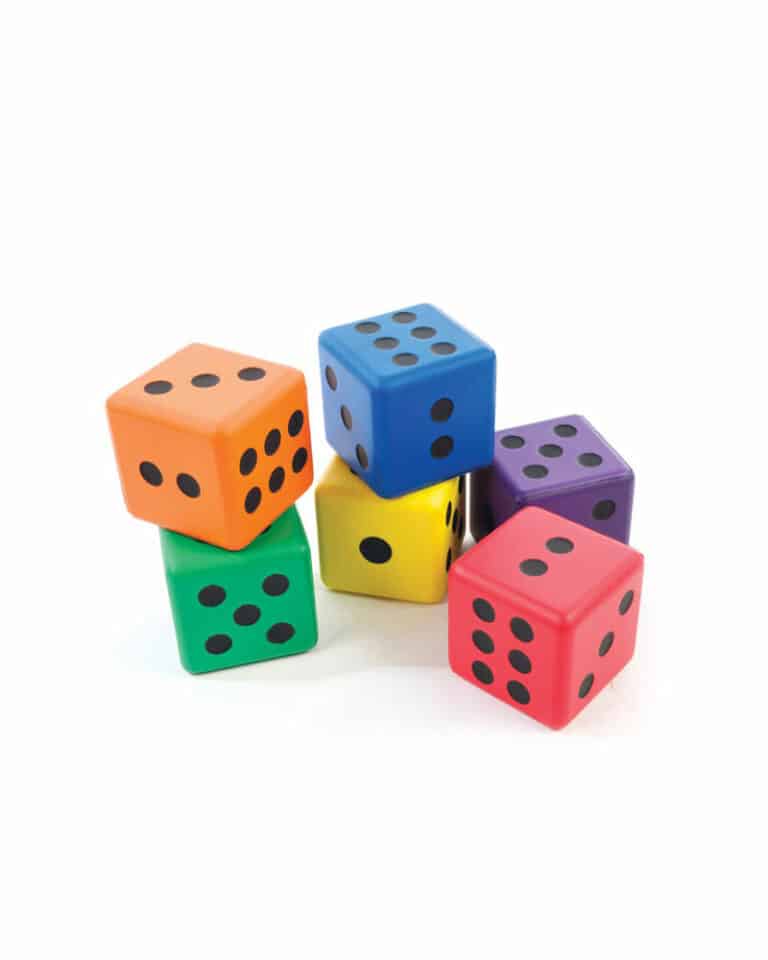 Dés de jeux géants en mousse