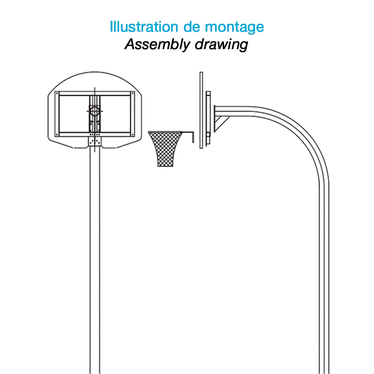Ensemble de but de basketball extérieur - Image 2