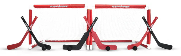 Ensemble mini hockey Road Warrior avec 2 buts et accessoires