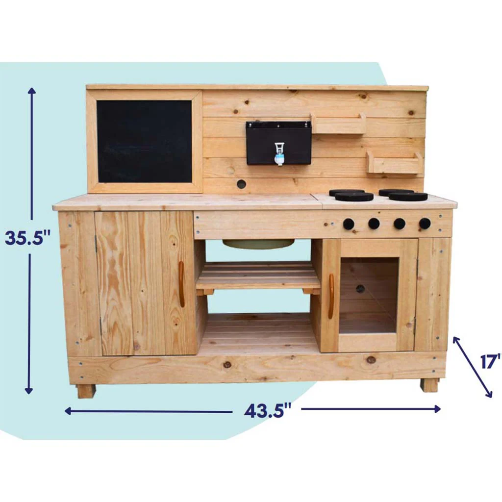 Grande cuisine de jardin en bois pour enfant