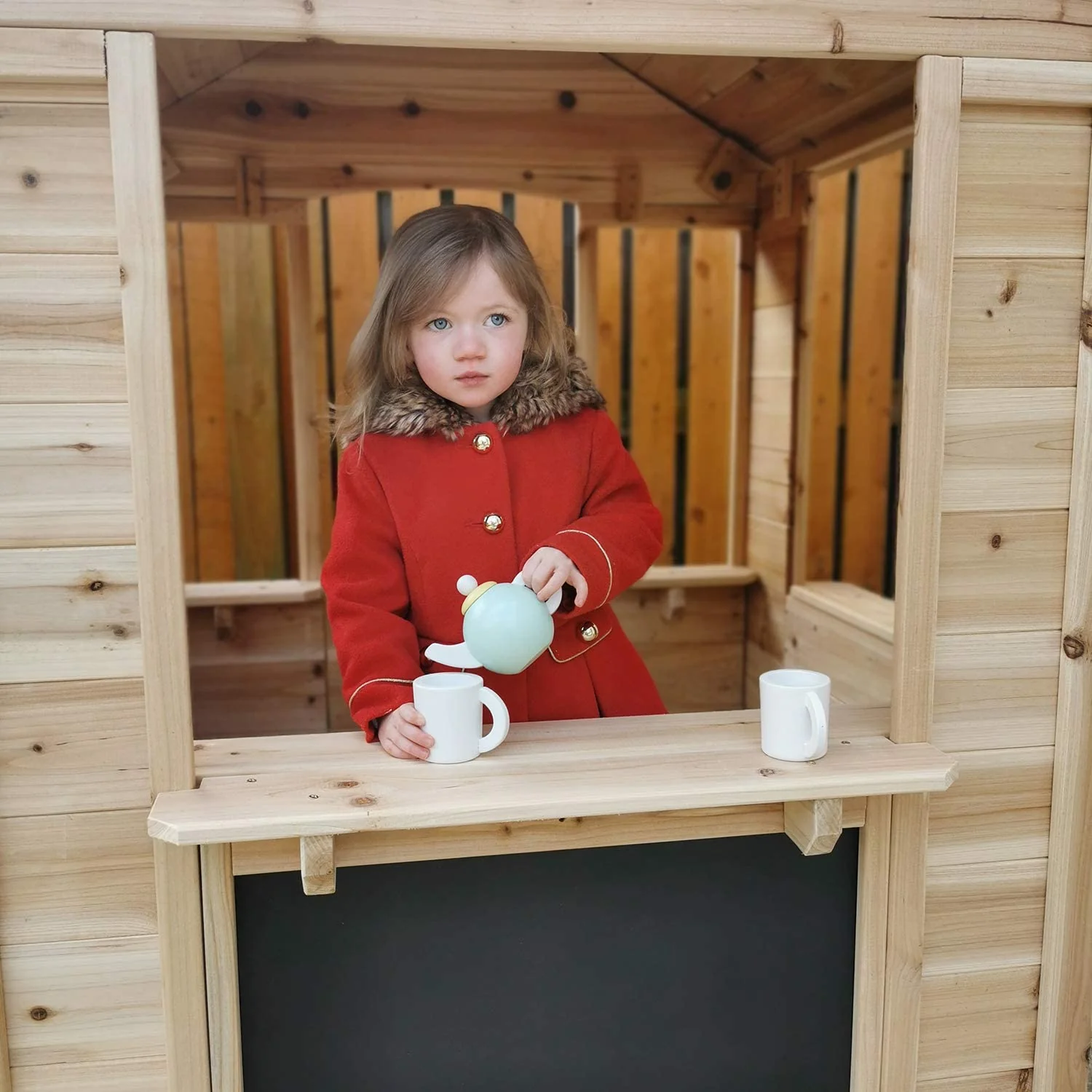 Maison cafe exterieur pour enfants en bois - Image 4