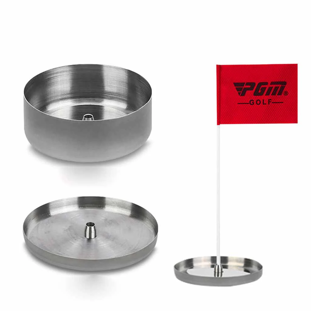Mini trou de golf en acier inoxydable avec drapeau