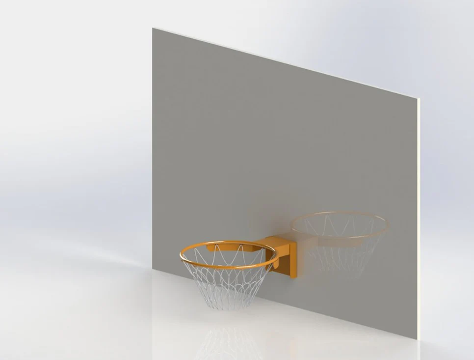 Panneau de basketball rectangulaire en polyéthylène