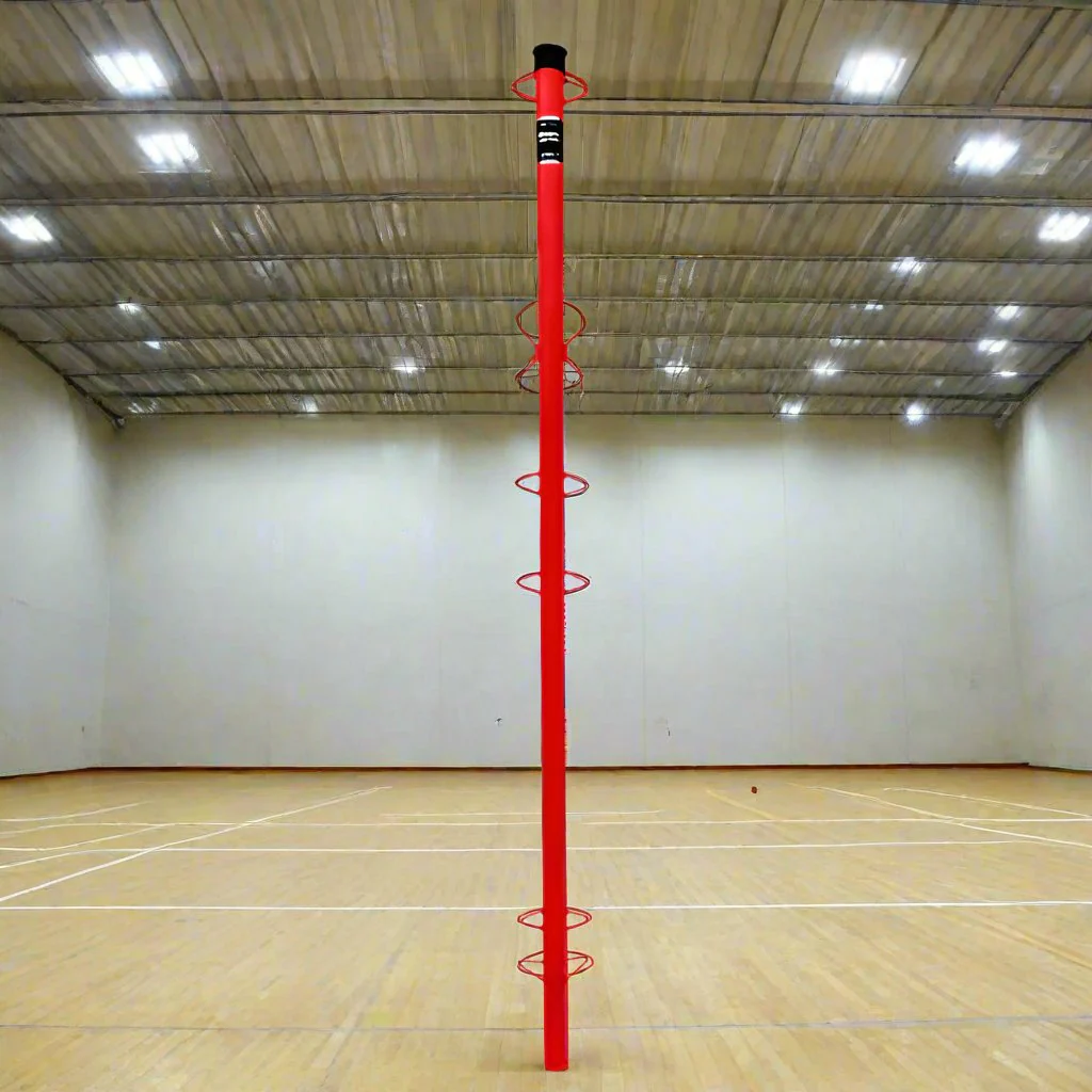 Poteau de badminton et pickleball pour gymnase