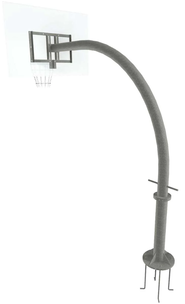Poteau de basketball pivotant