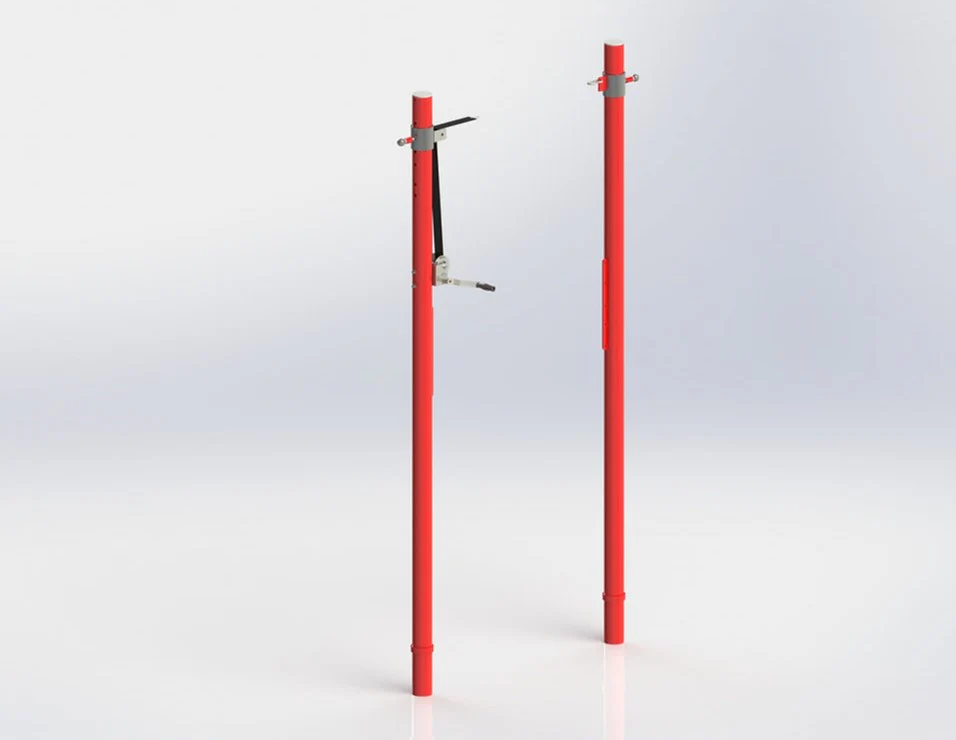 Poteaux de volleyball de gymnase en aluminium