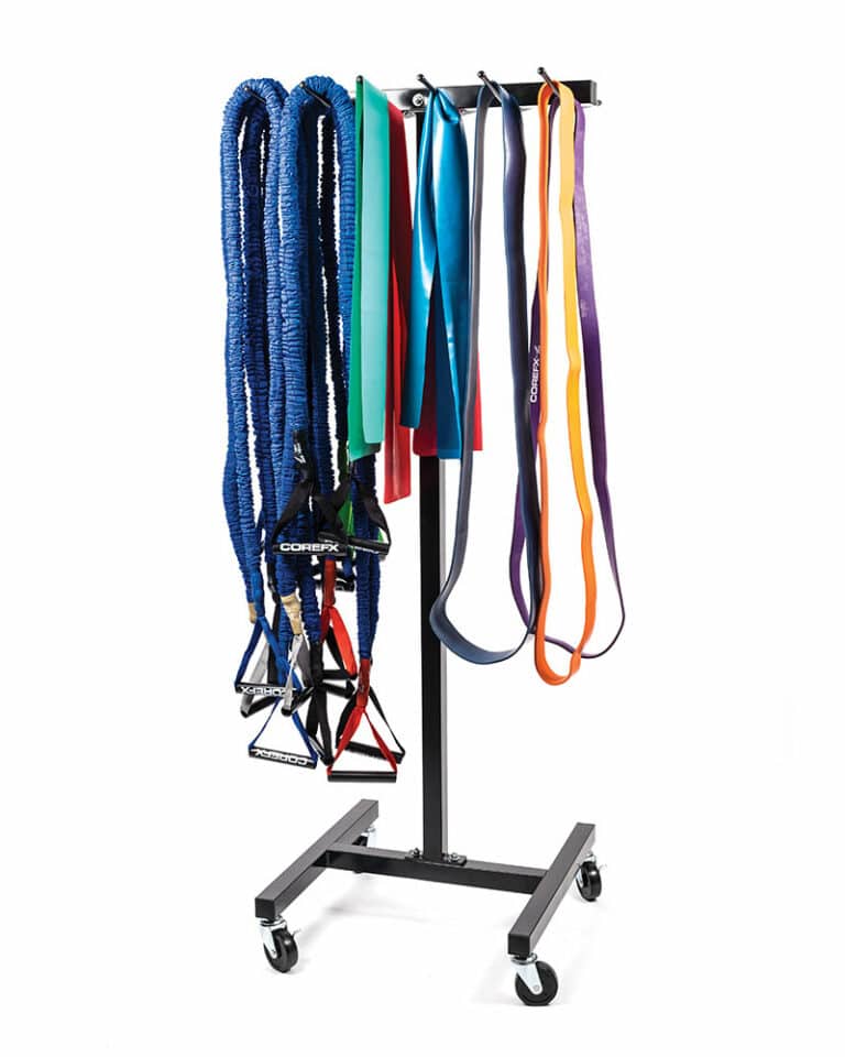 Rangement mobile de cordes a sauter