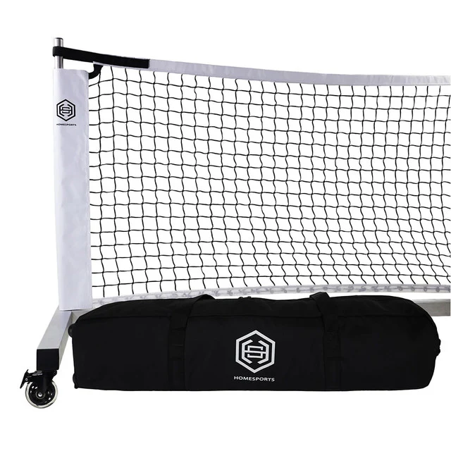 Système de poteaux de pickleball sur roue démontable