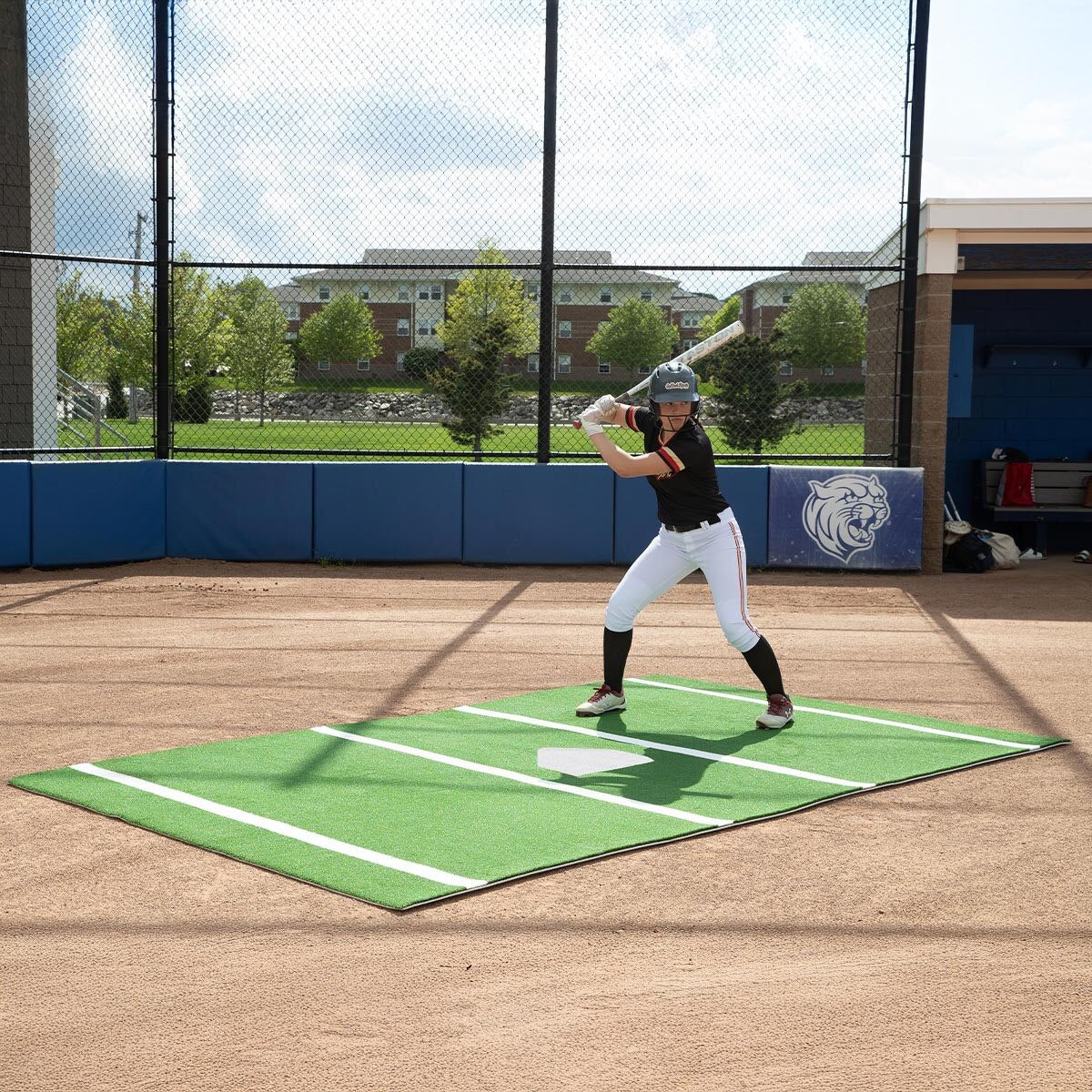 Tapis de frappe Softball avec plaque intégrée