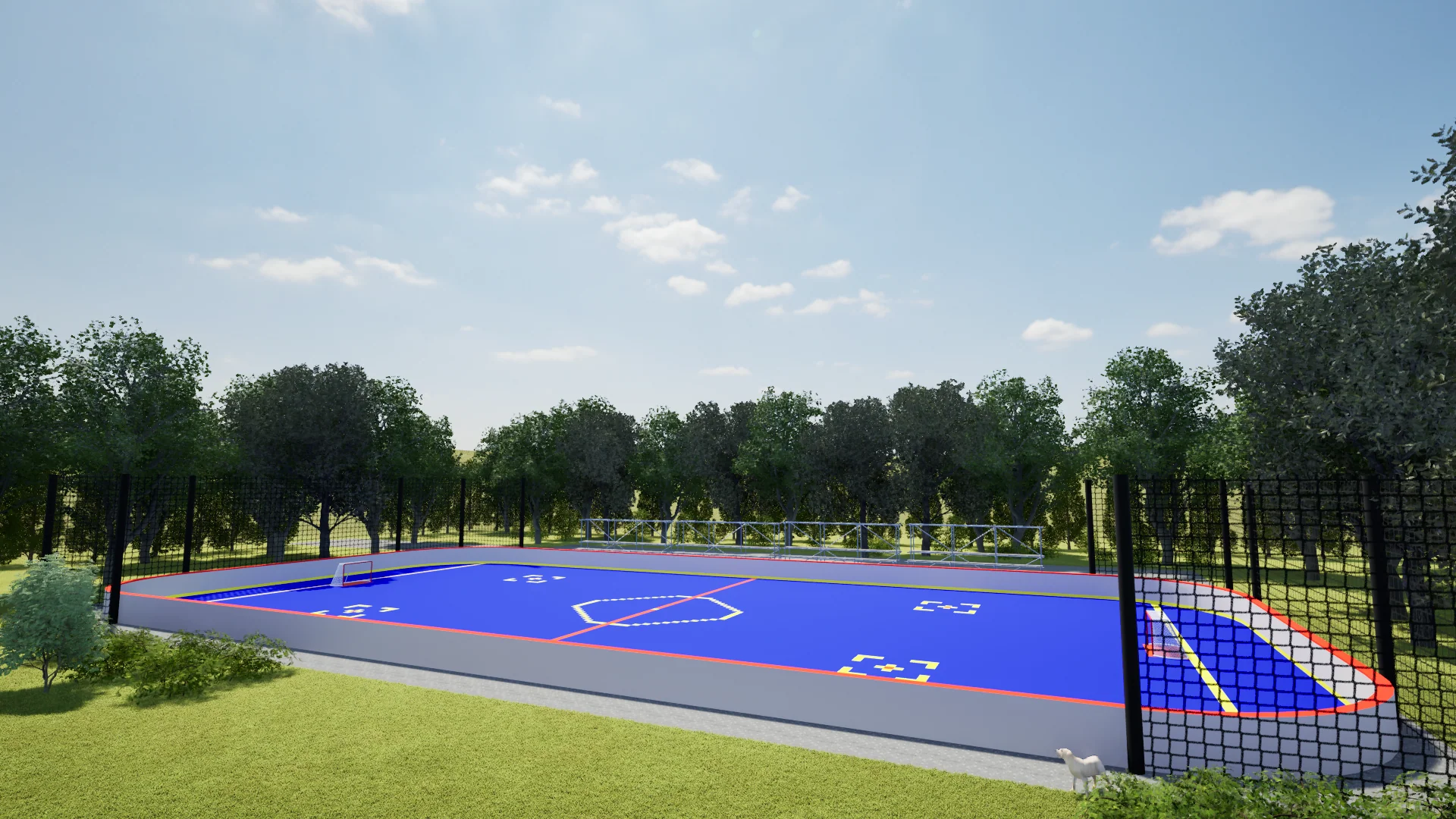 Terrains de dek hockey en tuiles antidérapantes